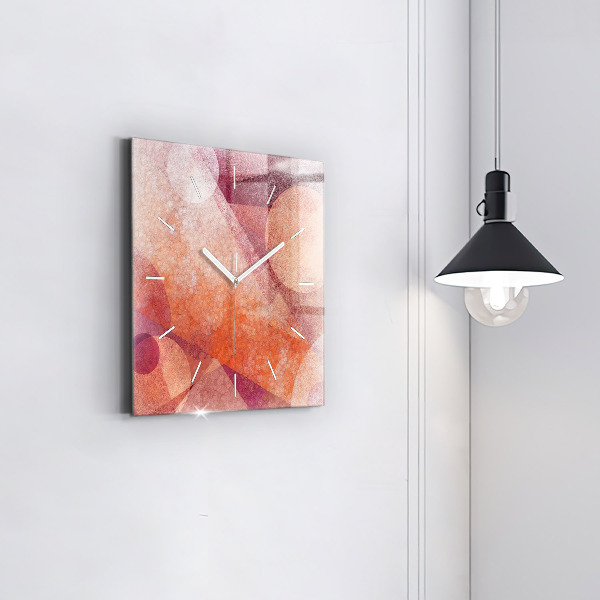 Čtvercové nástěnné hodiny Geometrická abstrakce