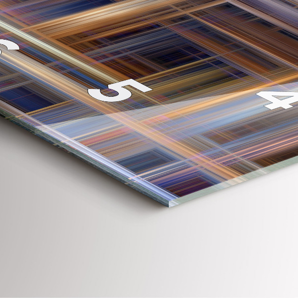 Čtvercové nástěnné hodiny Geometrická abstrakce