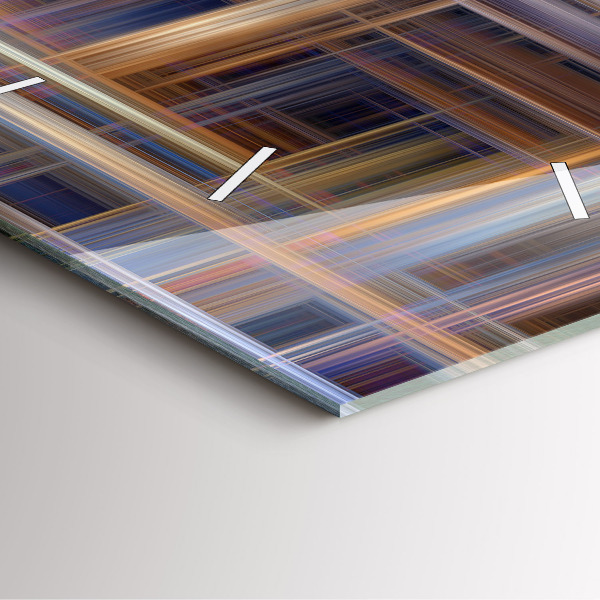 Čtvercové nástěnné hodiny Geometrická abstrakce