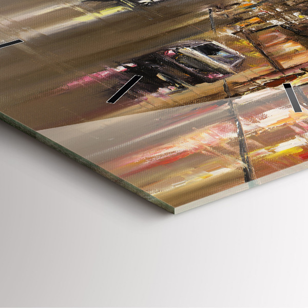 Čtvercové nástěnné hodiny Architektura města Paříže