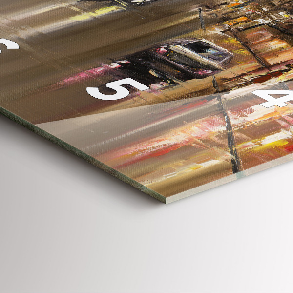 Čtvercové nástěnné hodiny Architektura města Paříže