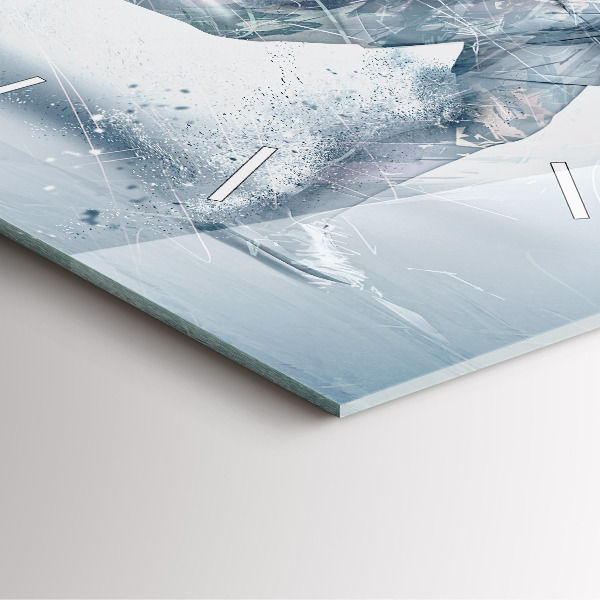 Čtvercové nástěnné hodiny Běžící muž