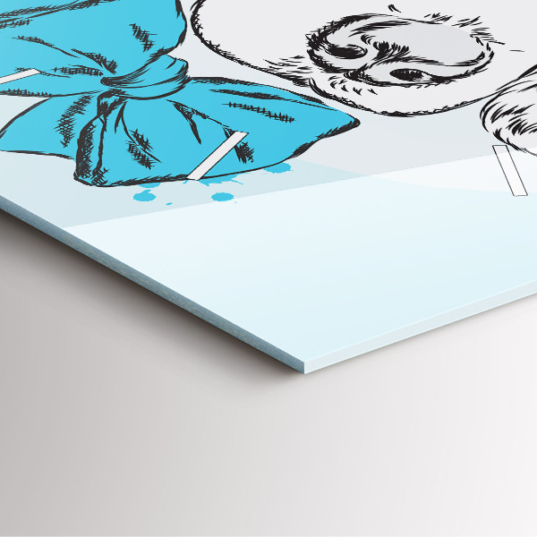 Čtvercové nástěnné hodiny Psí štěně