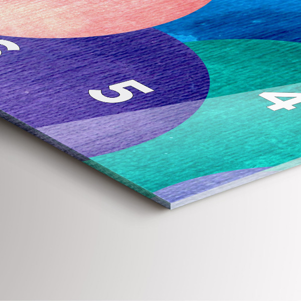 Čtvercové nástěnné hodiny Abstraktní kruhy