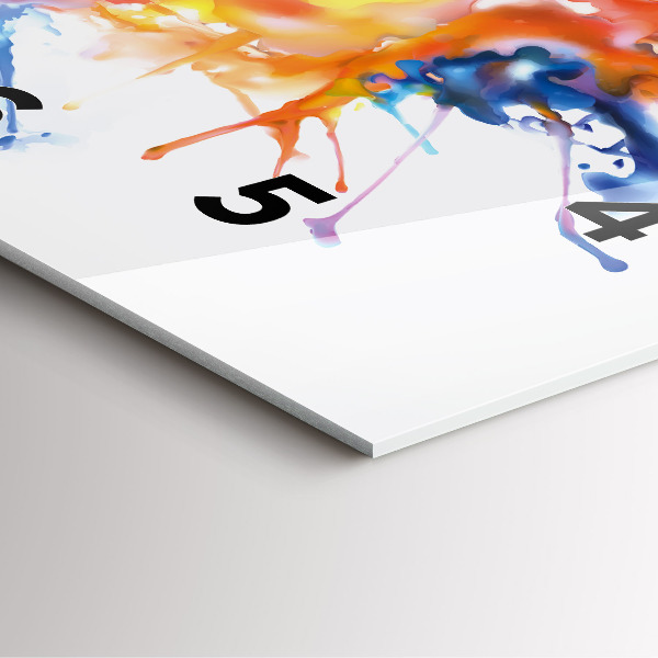 Čtvercové nástěnné hodiny Lev - akvarel