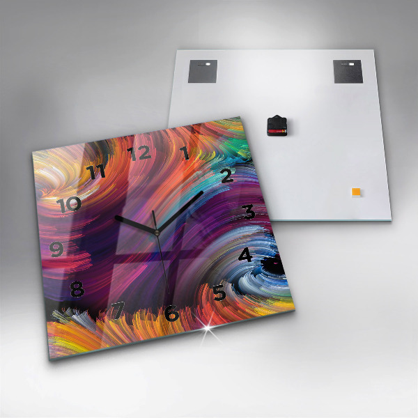 Čtvercové nástěnné hodiny Abstraktní výprodej