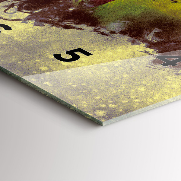 Čtvercové nástěnné hodiny Žena v lese