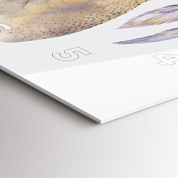 Čtvercové nástěnné hodiny Hlava jelena a květiny