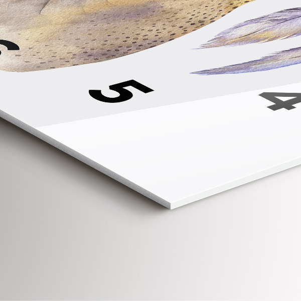 Čtvercové nástěnné hodiny Hlava jelena a květiny