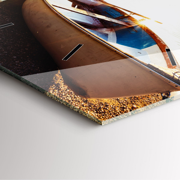 Čtvercové nástěnné hodiny Pohled na jezero