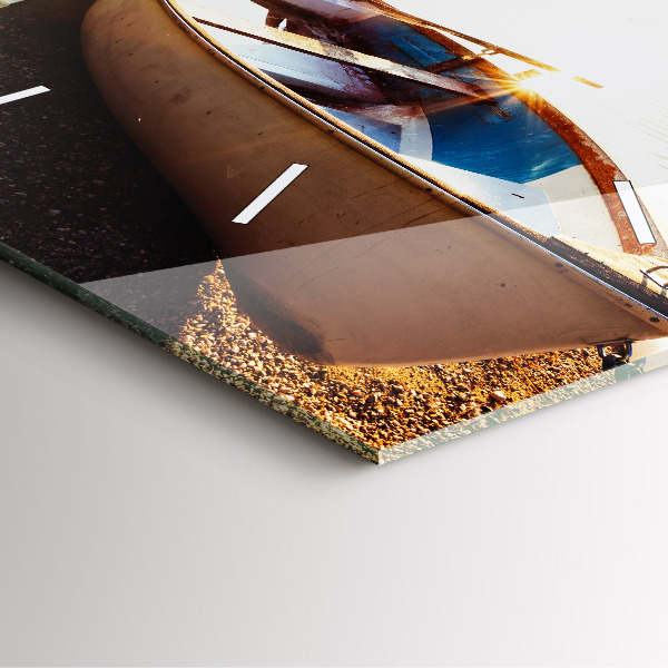 Čtvercové nástěnné hodiny Pohled na jezero