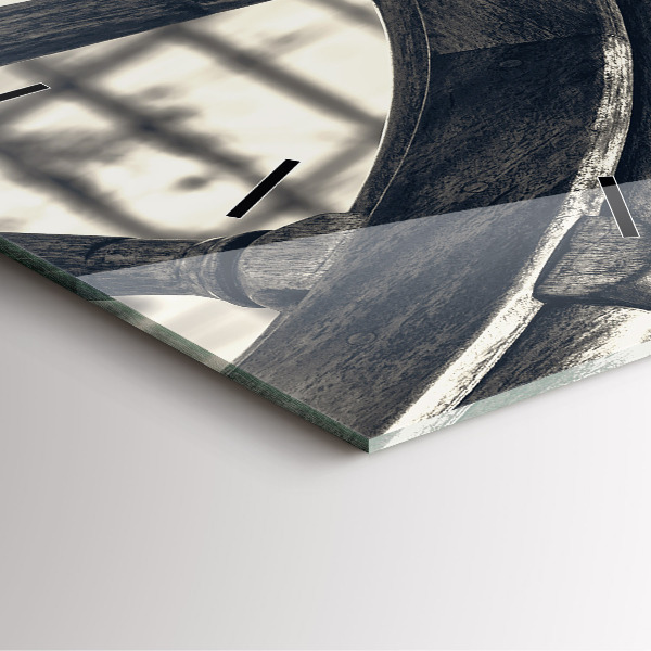 Čtvercové nástěnné hodiny Starobylá loď