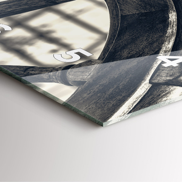 Čtvercové nástěnné hodiny Starobylá loď