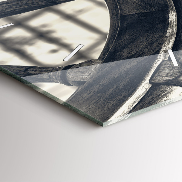 Čtvercové nástěnné hodiny Starobylá loď