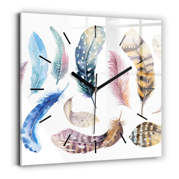 Čtvercové nástěnné hodiny Retro umělecká ilustrace