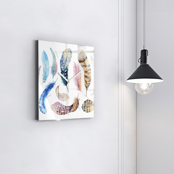 Čtvercové nástěnné hodiny Retro umělecká ilustrace