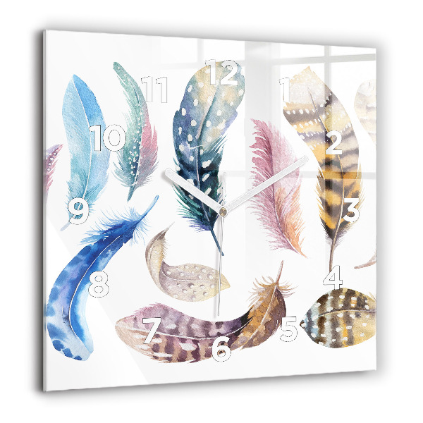 Čtvercové nástěnné hodiny Retro umělecká ilustrace