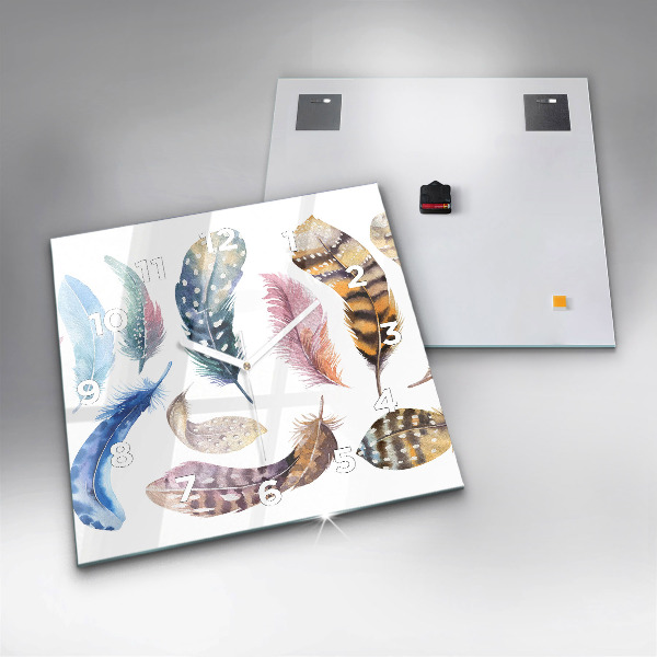 Čtvercové nástěnné hodiny Retro umělecká ilustrace