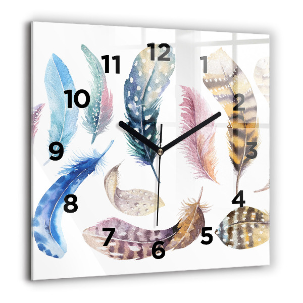 Čtvercové nástěnné hodiny Retro umělecká ilustrace