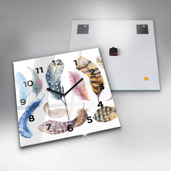 Čtvercové nástěnné hodiny Retro umělecká ilustrace