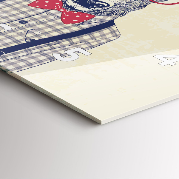 Čtvercové nástěnné hodiny Jelen v košili