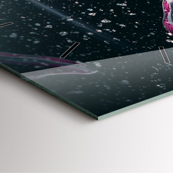 Čtvercové nástěnné hodiny Zdravý životní styl a běh