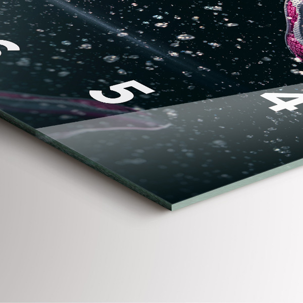 Čtvercové nástěnné hodiny Zdravý životní styl a běh