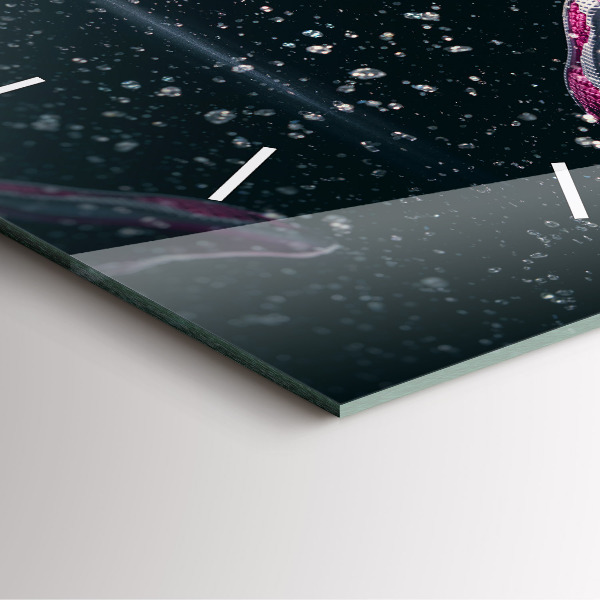 Čtvercové nástěnné hodiny Zdravý životní styl a běh