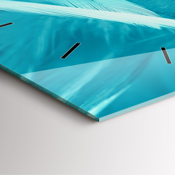 Čtvercové nástěnné hodiny Zelená tyrkysová vinobraní