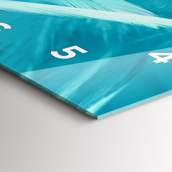 Čtvercové nástěnné hodiny Zelená tyrkysová vinobraní