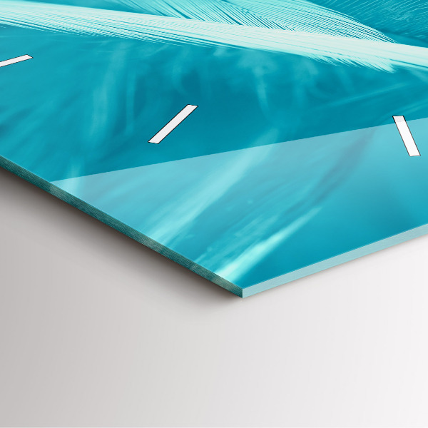 Čtvercové nástěnné hodiny Zelená tyrkysová vinobraní