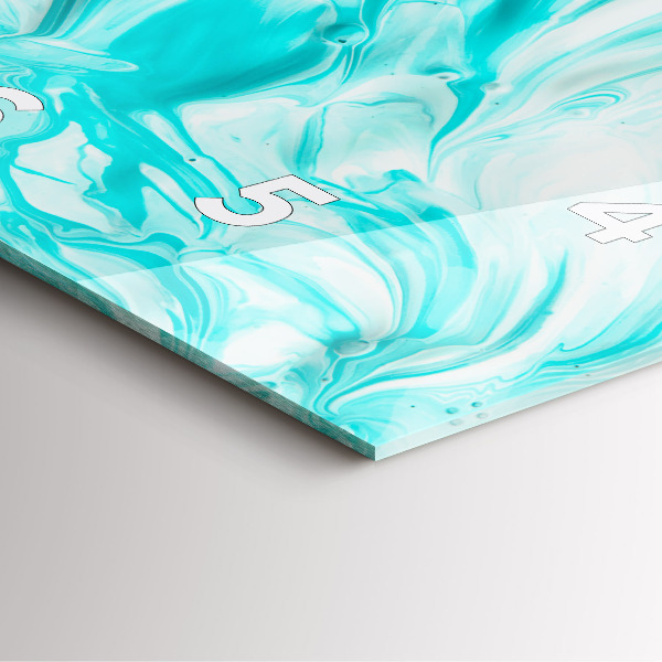 Čtvercové nástěnné hodiny Modrá abstrakce