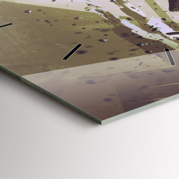 Čtvercové nástěnné hodiny Boj mezi robotem a samurajem