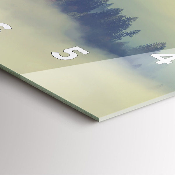 Čtvercové nástěnné hodiny Mlžný lesní orel