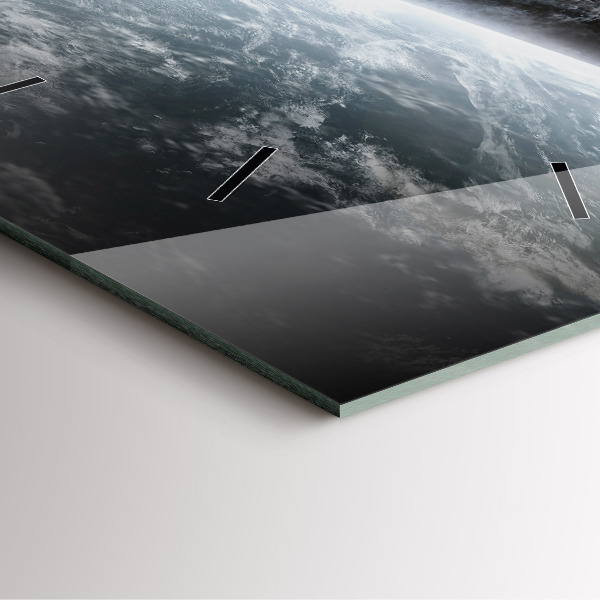 Skleněné hodiny čtvercové Vesmír a planety