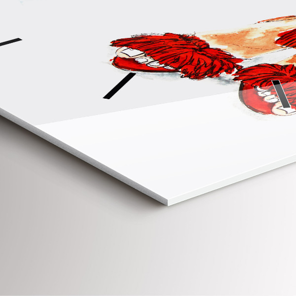 Čtvercové nástěnné hodiny Dámské odznaky