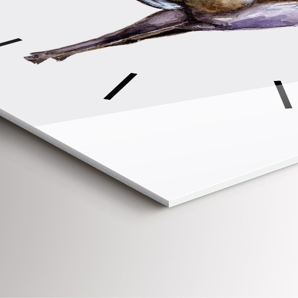 Čtvercové nástěnné hodiny Jelení král lesa