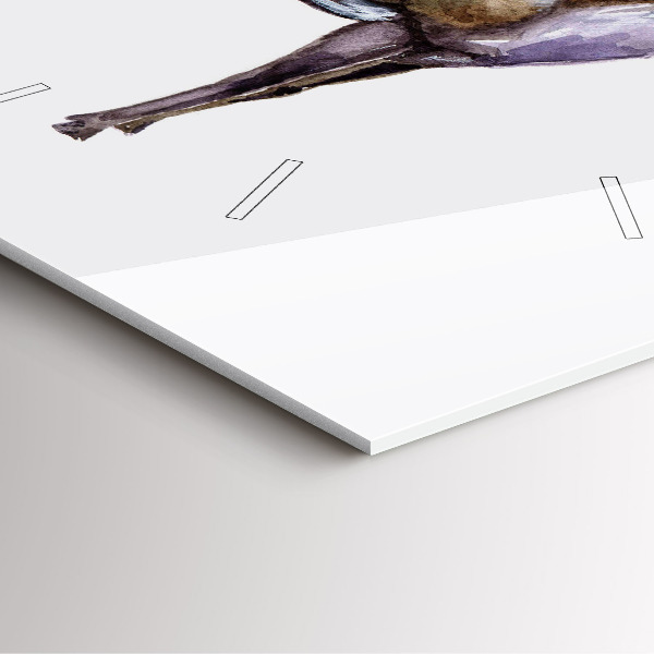 Čtvercové nástěnné hodiny Jelení král lesa