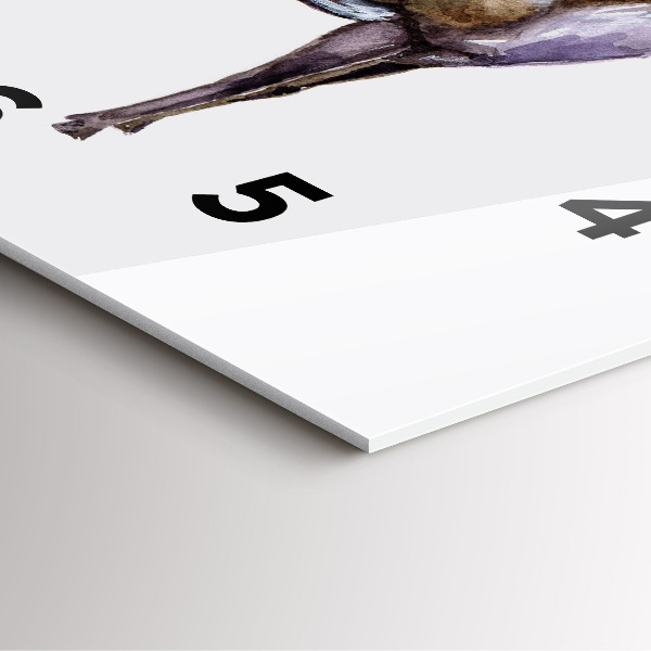 Čtvercové nástěnné hodiny Jelení král lesa