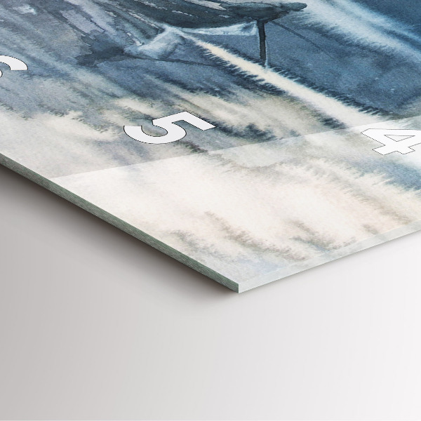 Čtvercové nástěnné hodiny Rybář na jezeře