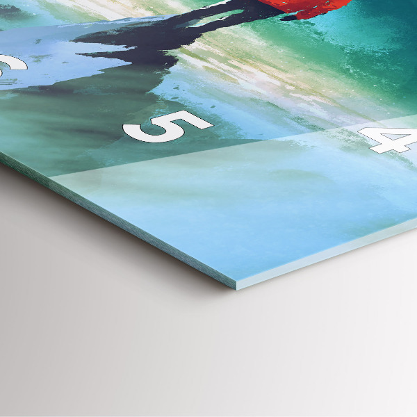 Čtvercové nástěnné hodiny Muž na Měsíci