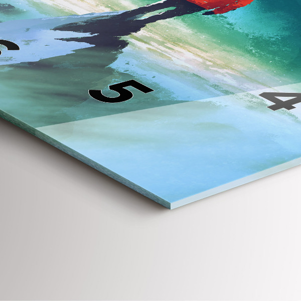 Čtvercové nástěnné hodiny Muž na Měsíci