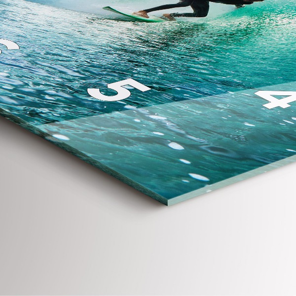 Skleněné hodiny čtvercové Surfování na Havaji