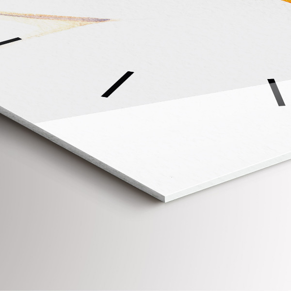 Čtvercové nástěnné hodiny Žena v klobouku