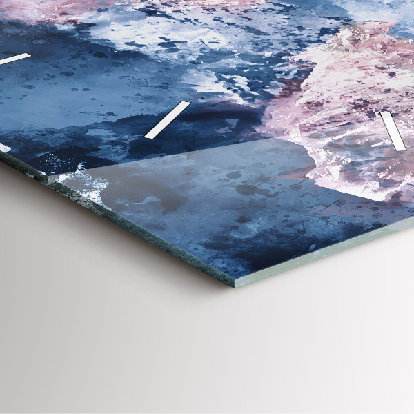 Čtvercové nástěnné hodiny Abstraktní pohoří