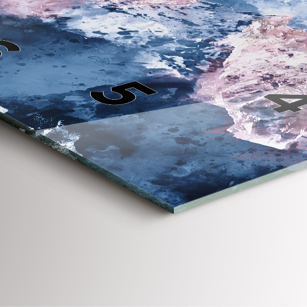 Čtvercové nástěnné hodiny Abstraktní pohoří