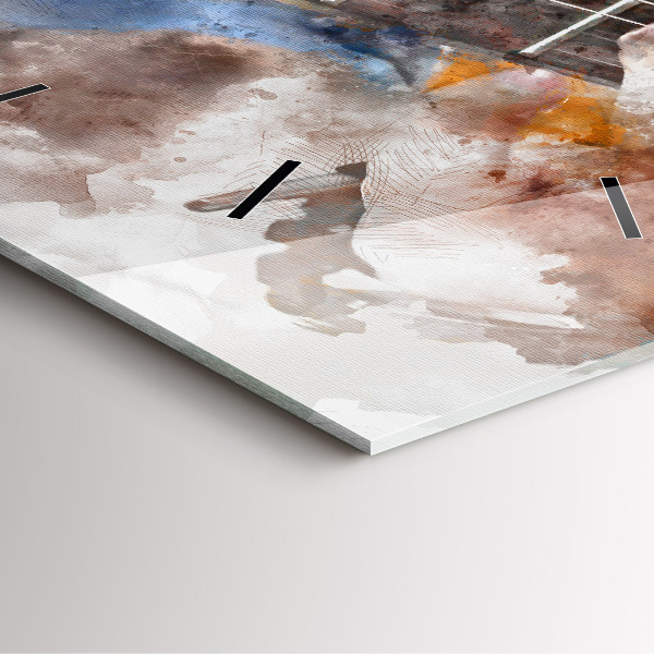 Čtvercové nástěnné hodiny Grafika kytary