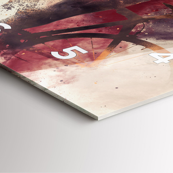 Čtvercové nástěnné hodiny Žena a jízdní kolo