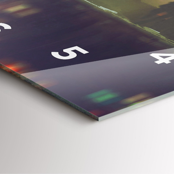 Čtvercové nástěnné hodiny Lidé s deštníky