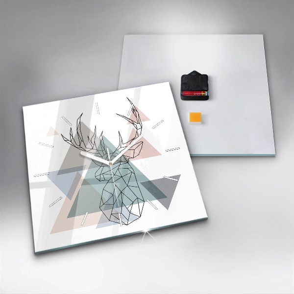 Čtvercové nástěnné hodiny Sob skandinávský styl